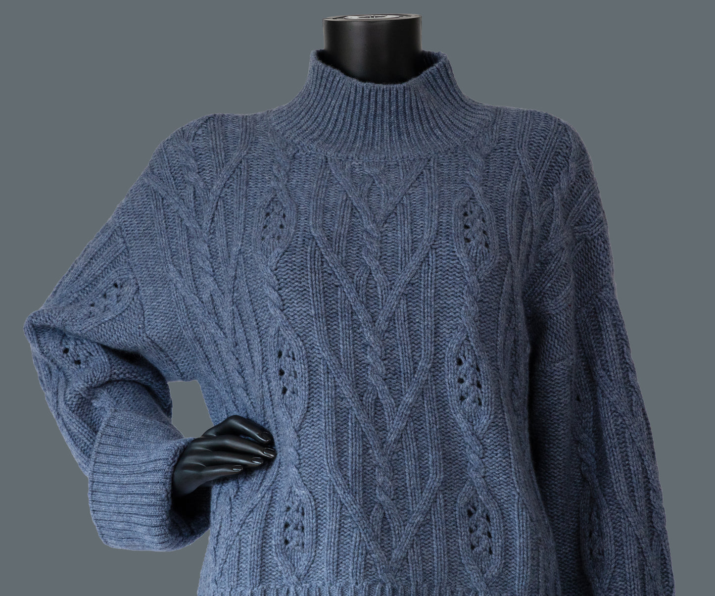 Zopfstrickpullover aus wiederverwertetem Kaschmir