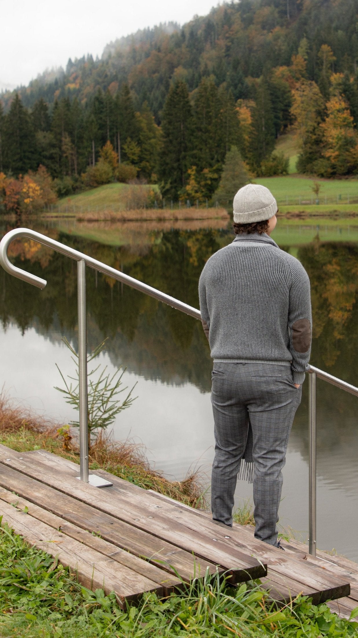 Rippenstrick Kaschmir Mütze Unisex