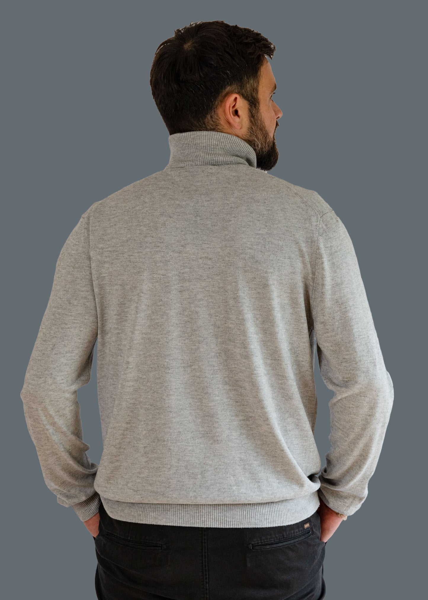 Rollkragenpullover aus Seide und Kaschmir